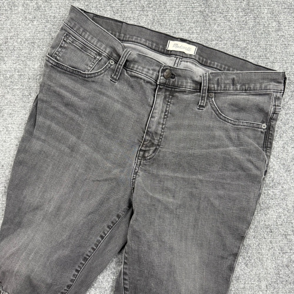 Madewell 9ā High Rise Skinny Jeans Distressed Grey Cotton Blend Size 32